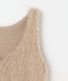 ANY L ロングシャギーニットベスト