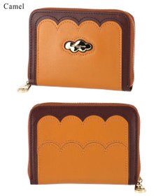 tsumori chisato CARRY スカラップコンビ ラウンドファスナー折り財布 2つ折り財布