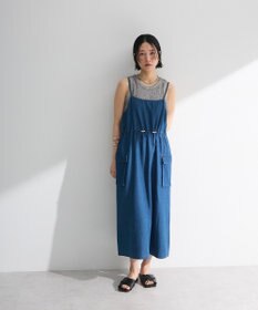 Green Parks カーゴポケットデニムキャミワンピース