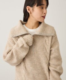 CRAFT STANDARD BOUTIQUE ハーフジップローゲージニットチュニック