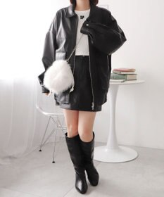 WEGO ファー巾着チェーンショルダー