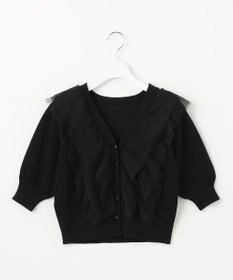 Feroux 【美人百花7月号掲載】チュールコンビパフスリーブ ニット