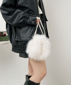 WEGO ファー巾着チェーンショルダー