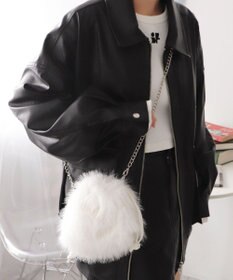 WEGO ファー巾着チェーンショルダー