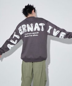 WEGO 【ユニセックス着用ITEM】ストレートラインロゴグラフィックプルオーバー