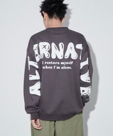 WEGO 【ユニセックス着用ITEM】ストレートラインロゴグラフィックプルオーバー