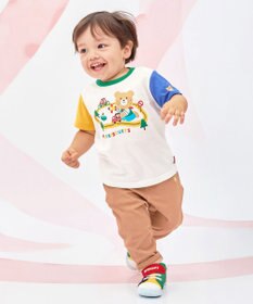 MIKI HOUSE HOT BISCUITS 【80-120cm】ビーンズ×乗り物プリント 半袖Tシャツ