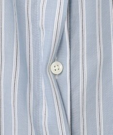 J.PRESS LADIES L 【洗える】綿キュプラコードストライプ バンドカラー ブラウス