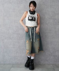 WEGO サイドレースアップグラフィックタンク