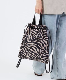 LeSportsac TH CITY KNAPSACK/アップタウンラフィアゼブラ/ブラック