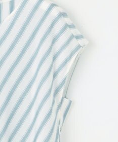 自由区 L 【洗える】テンセルリネンリボン ブラウス