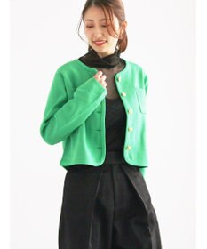 Te chichi レタードポケットジャケットカーディガン