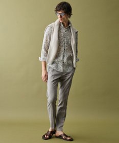 JOSEPH ABBOUD 【キングサイズ・エコ素材和紙使用・日本素材】和紙杢メッシュクルーネック ニット