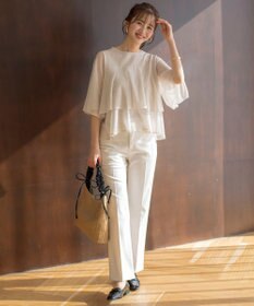 ANY SIS 【洗える】フリルシアー ニット