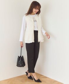 Feroux 【洗える】ペプラム ダンボールジレ