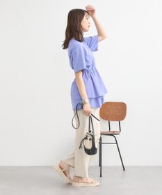 earth music&ecology 【接触冷感/洗濯機可】異素材ドッキングドロストチュニック