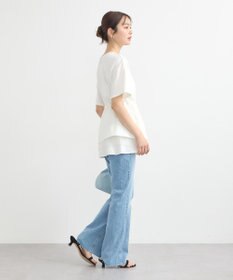 earth music&ecology 【接触冷感/洗濯機可】異素材ドッキングドロストチュニック