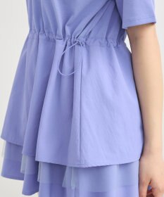 earth music&ecology 【接触冷感/洗濯機可】異素材ドッキングドロストチュニック