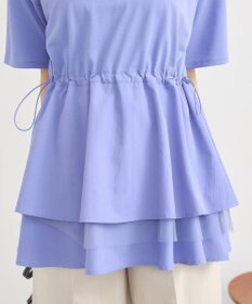 earth music&ecology 【接触冷感/洗濯機可】異素材ドッキングドロストチュニック