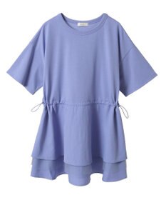 earth music&ecology 【接触冷感/洗濯機可】異素材ドッキングドロストチュニック