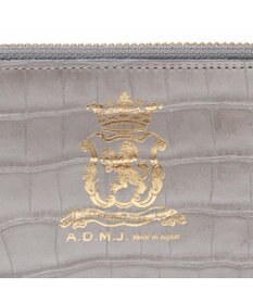 A.D.M.J. 【牛革】クロコ型押しオーガナイザーパース