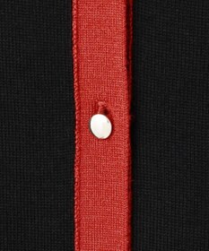 23区 L 【洗える/アンサンブル対応】サステナブルウール バイカラー カーディガン