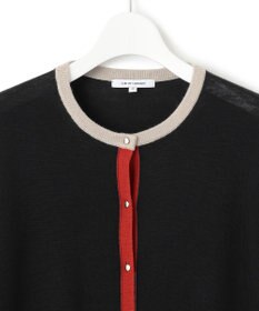 23区 L 【洗える/アンサンブル対応】サステナブルウール バイカラー カーディガン