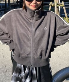 WEGO スエードポンチクロップドトラックジャケット