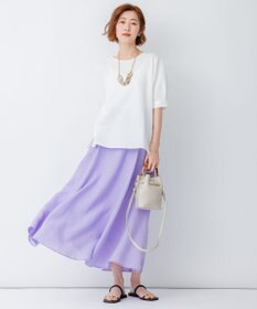 23区 L 【洗える】LIBECO フレア ロングスカート