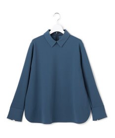 ICB マラボーテＷジョーゼット ボウタイ付きシャツカラートップス