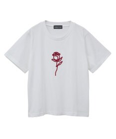 Green Parks ・ＤＯＵＢＬＥ　ＦＬＡＧＳ　ローズチェーン刺繍ＴＥＥ