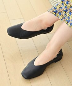 nouvelleRobe Oū 【本革・高反発】Square-plain スクエアトゥ Vカットパンプス