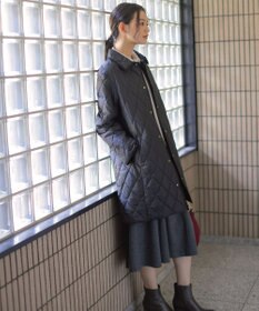 J.PRESS LADIES 【WEB限定カラーあり】コンパクトタフタキルティング ステンカラー ロング コート