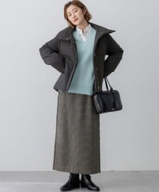 23区 L 【一部店舗限定/滝沢眞規子さん着用/撥水加工】ミリタリー Aライン ダウンコート