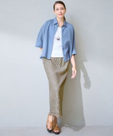 自由区 【SHIHOさん着用・こだわり素材】パネルレース スカート