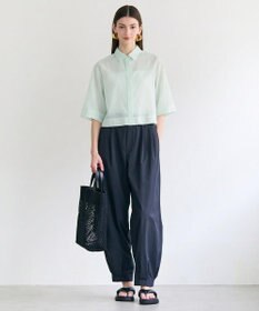 BEIGE， BAC / コットンシアー ショートレングスシャツ