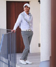 23区GOLF 【MEN】【UVカット】ハニカムカノコ長袖ポロシャツ