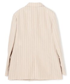 BEIGE， ERYTH / リネンストライプダブルジャケット