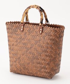 ANY 【A4サイズ収納可】バンブー調ハンドルカゴバッグ