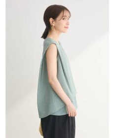 Green Parks 異素材レイヤードノースリーブブラウス