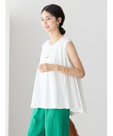 AMERICAN HOLIC 接触冷感バックフレアノースリーブプルオーバー