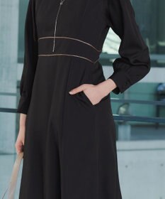 Tiaclasse L パイピングフレアワンピース