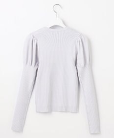 Feroux 【洗える】パフスリーブラメ ニット