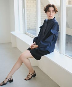 #Newans 【ANSWER for Co-Creation】フリルスリーブバンドカラーブラウス