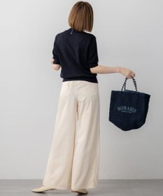 23区 S 【洗える】サステナブルウール モックネック 5分袖 ニット