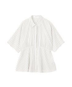 AMERICAN HOLIC 【予約】【接触冷感】ストライプペプラムブラウス