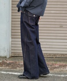 WEGO 【ユニセックス着用ITEM】カバーフィットフラップデニムパンツ