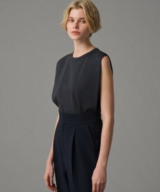 uncrave ダブルフェイスジャージー ノースリーブカットソー