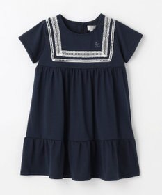 組曲 KIDS 【UVカット】【110-140㎝】セーラーレース ワンピース
