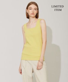 ICB L 【WEB限定・洗える】 ブロードステッチリブ タンクトップ